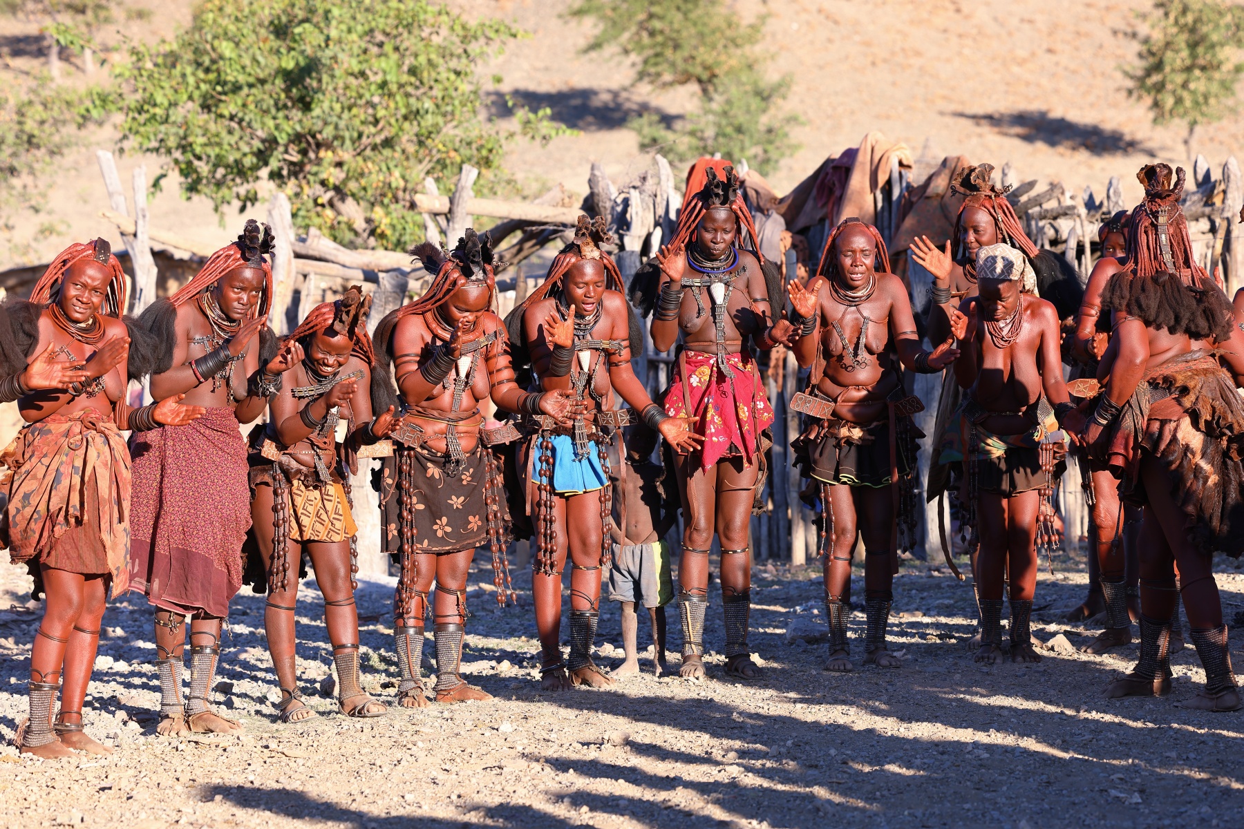 Opuwo - Himba village - Dancing
