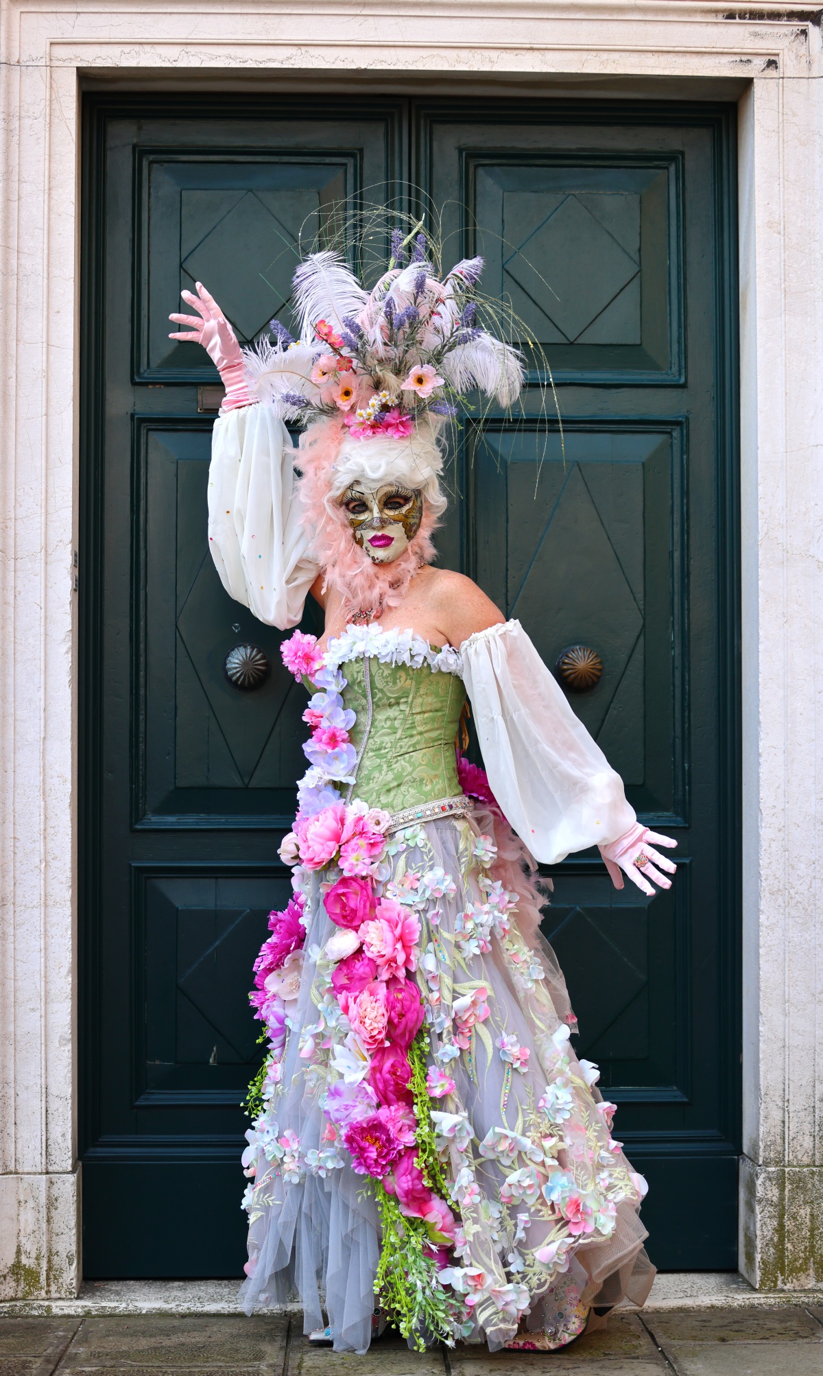 Arsenale - White flower mask