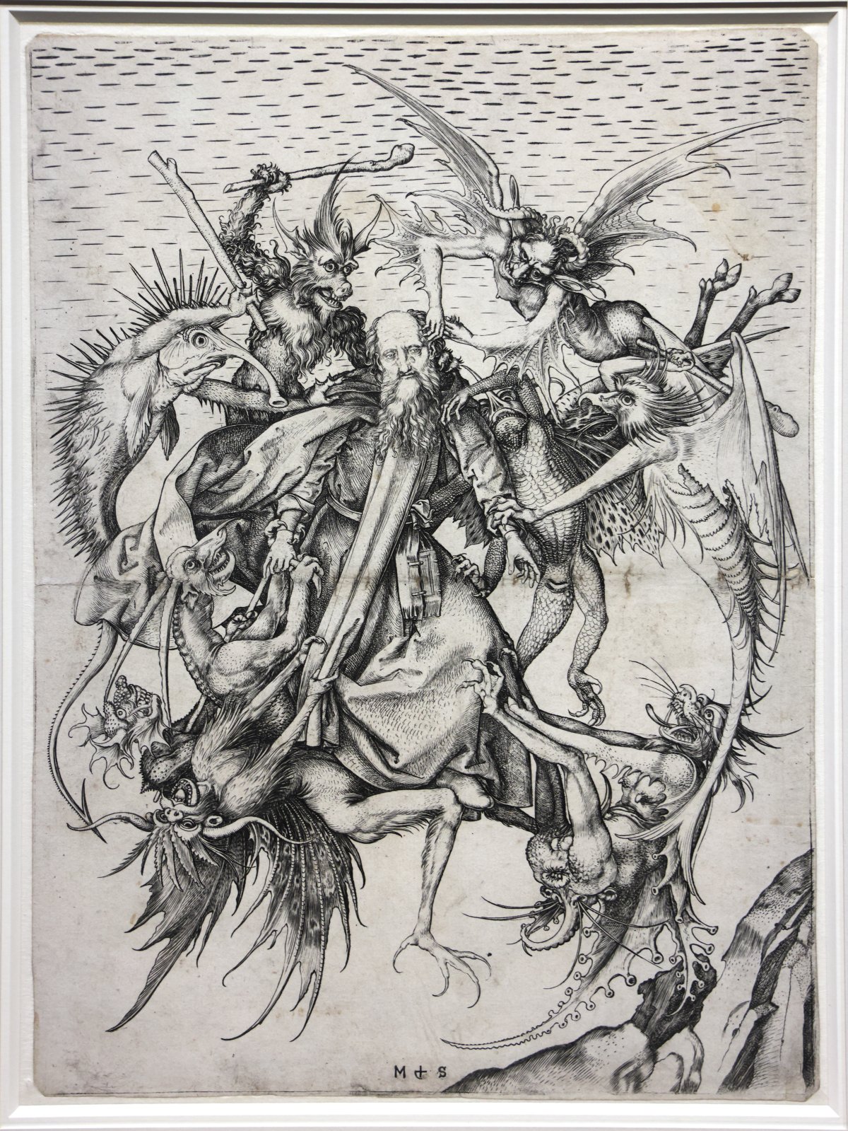 Albertina gallery - Martin Schongauer - The Temptation of Saint Anthony